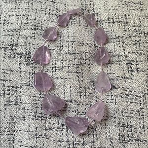 Purple Stone Big Chunky Necklace